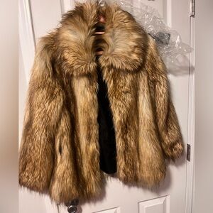 ASOS Brown Faux Fur Jacket